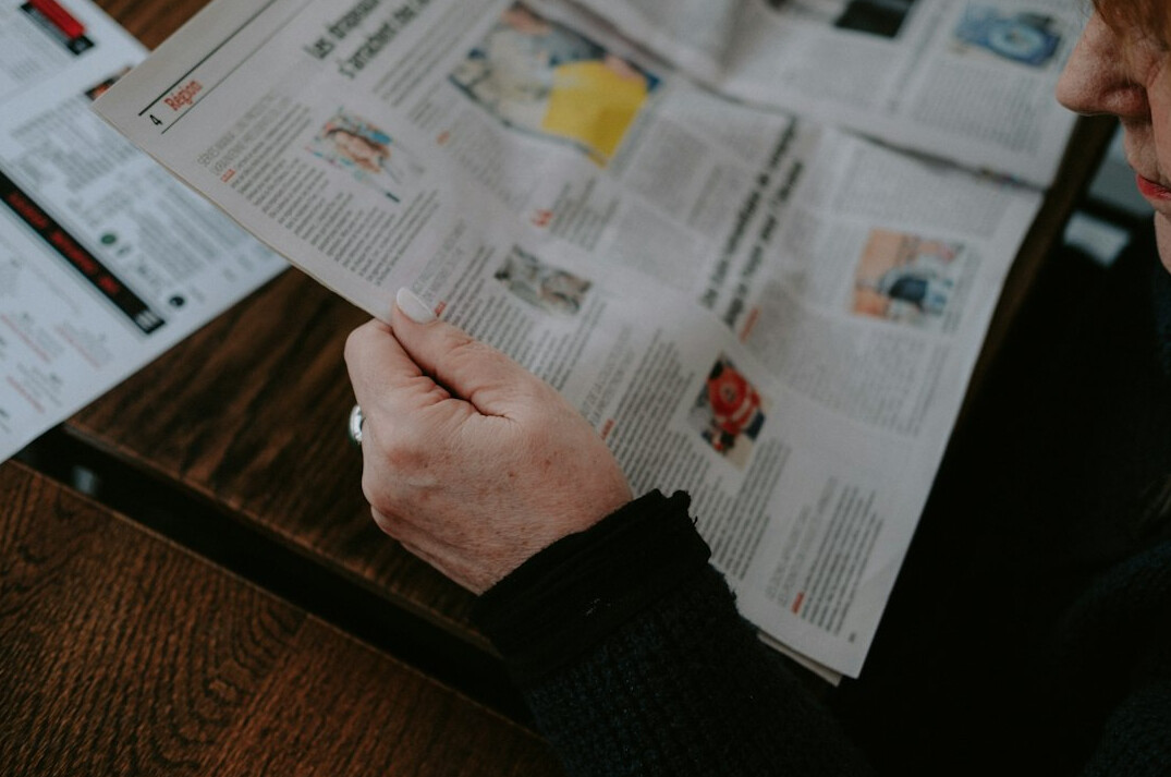 newspaper reading